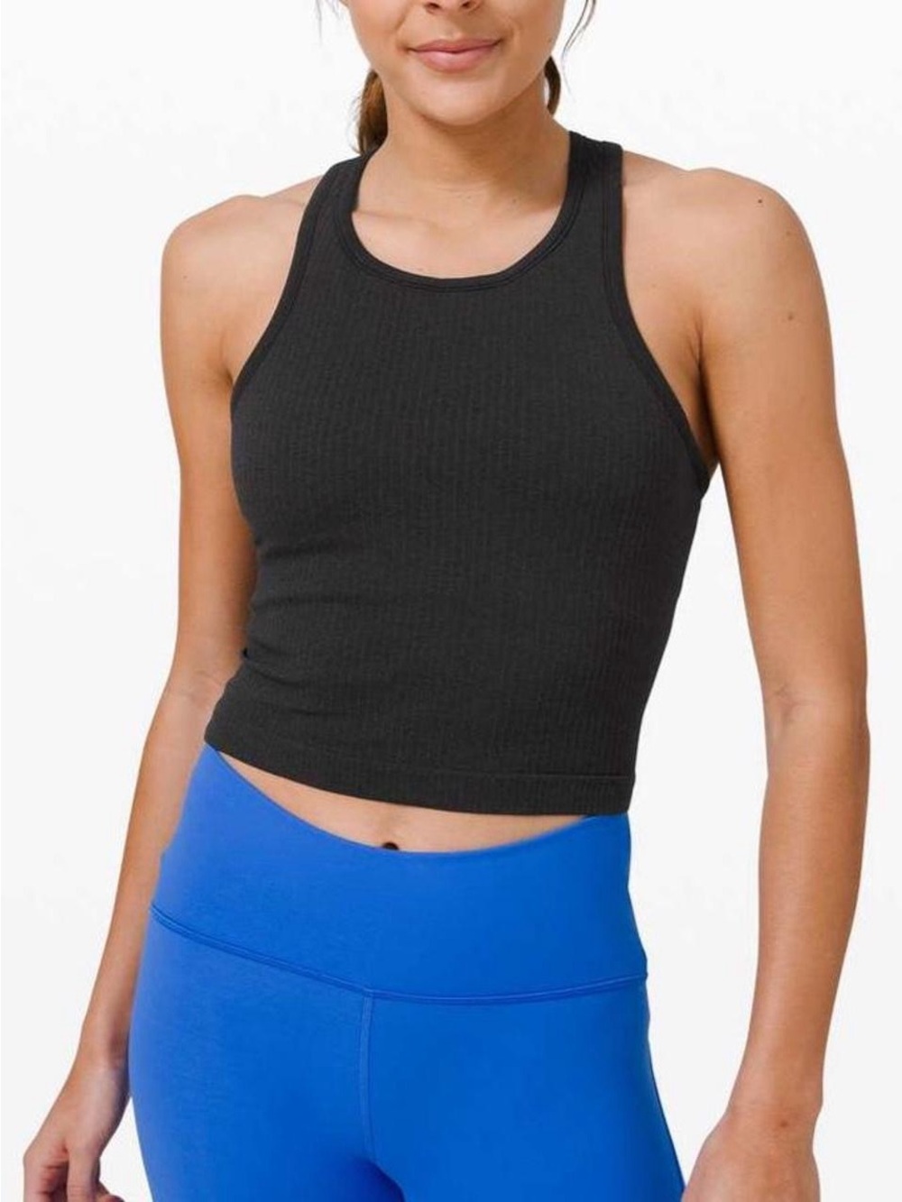 Lululemon Ebb to Street Ribbed Cropped Racerback Tank Top